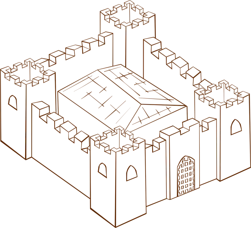 Castle Wall Protection Stickdatei – Kinder