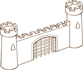 Gate Tower Castle Stickdatei – Kinder