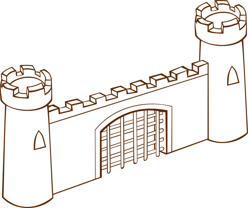 Gate Tower Castle Stickdatei – Kinder