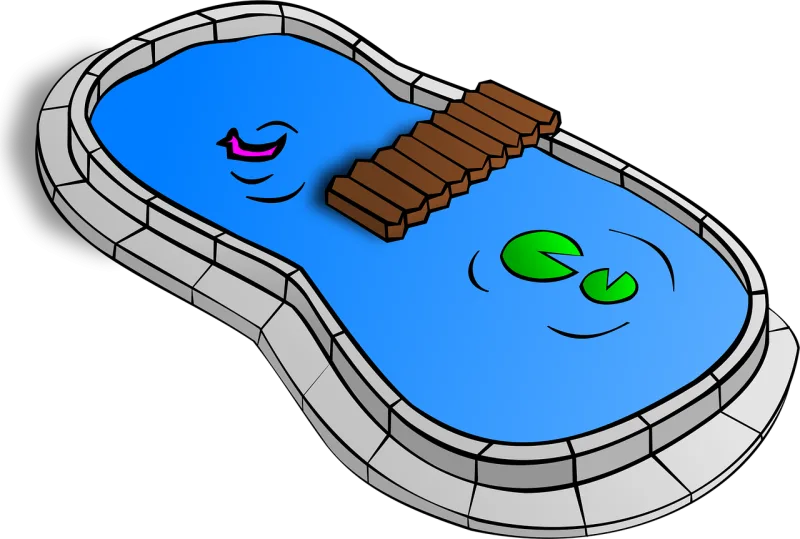Swimming pool Garden Pond Stickdatei – Blumen