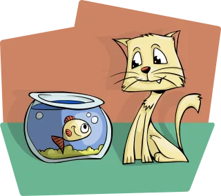 Cat Kitty Aquarium Stickdatei