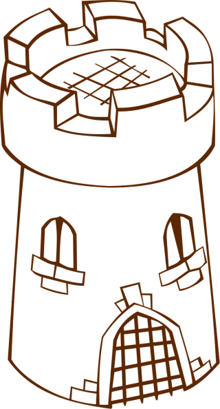 Tower Gate Medieval Stickdatei – Kinder