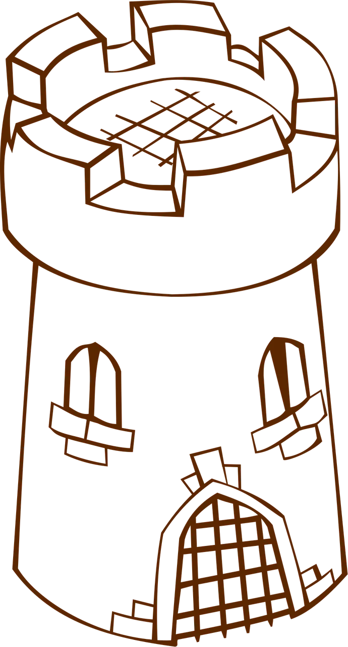 Tower Gate Medieval Stickdatei – Kinder