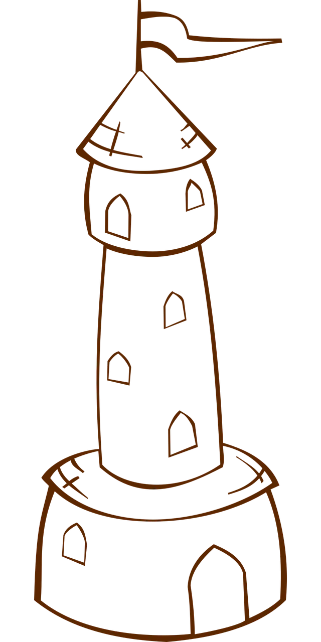 Tower Gate Medieval Stickdatei – Kinder