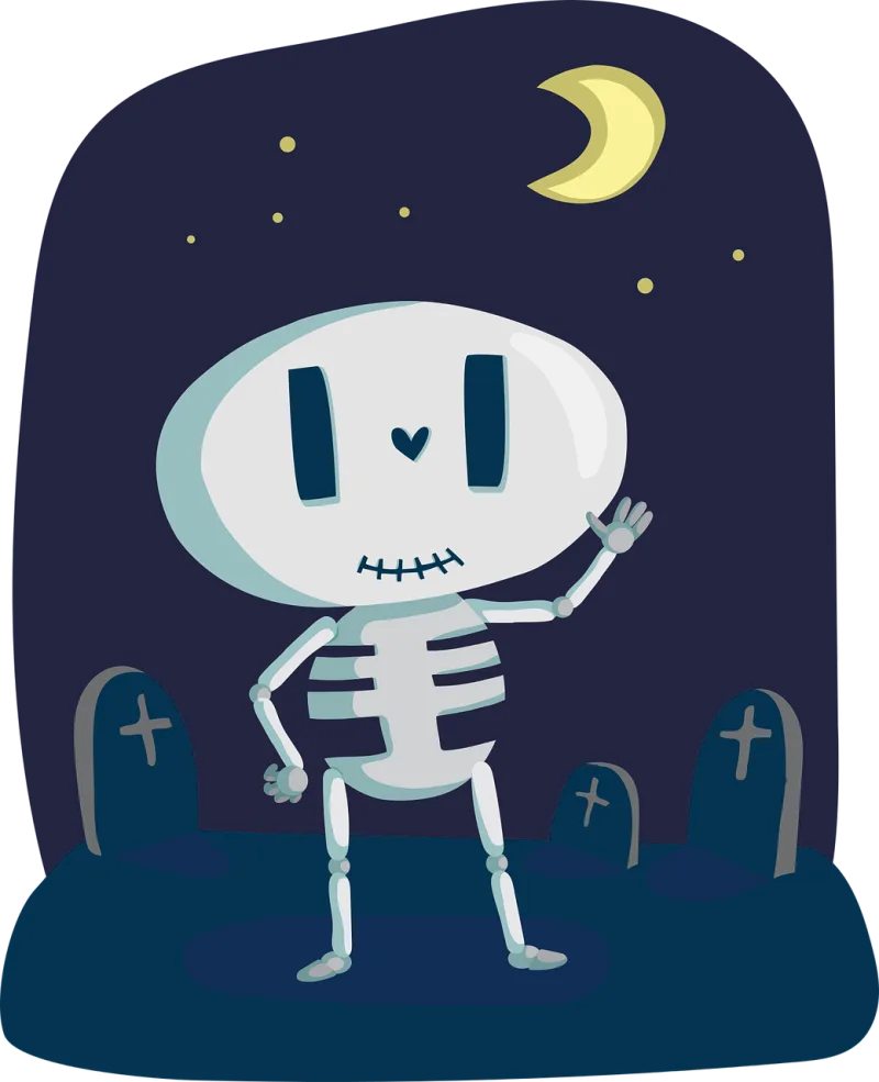 Skeleton Cartoon skeleton Halloween Stickdatei – Natur