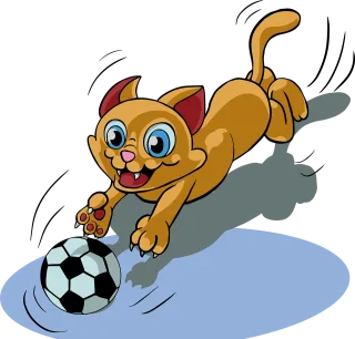 Cat Ball play Funny Stickdatei