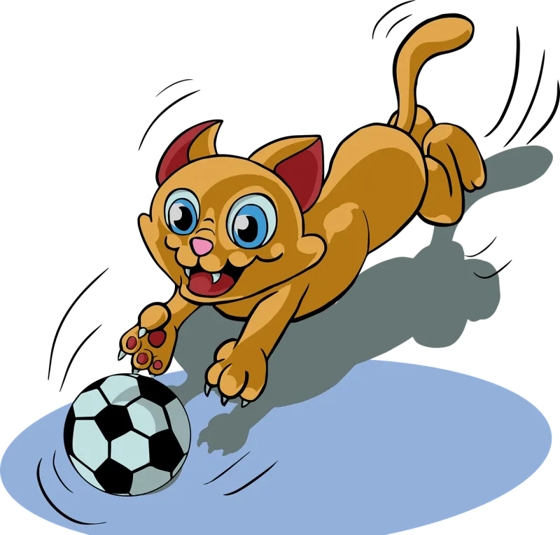 Cat Ball play Funny Stickdatei – Sport