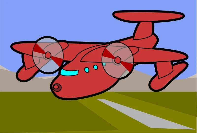 Airplane Plane Field Stickdatei – Kinder