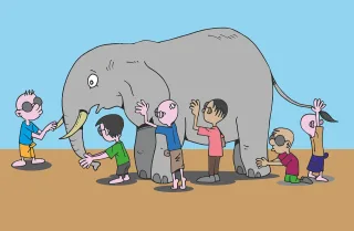 Blind men Nature Elephant Stickdatei
