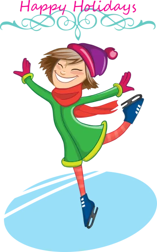 Girl Skating Ice Stickdatei