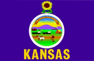 Flag Kansas State Stickdatei – Blumen