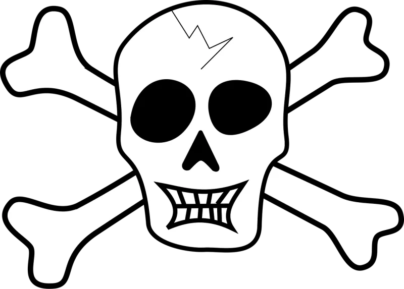Pirate Piracy Skull Stickdatei – Kinder