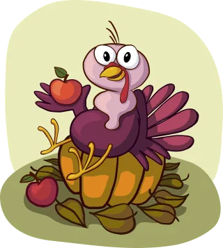 Turkey Cute Sitting Stickdatei
