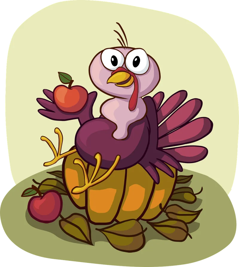 Turkey Cute Sitting Stickdatei – Essen & Trinken