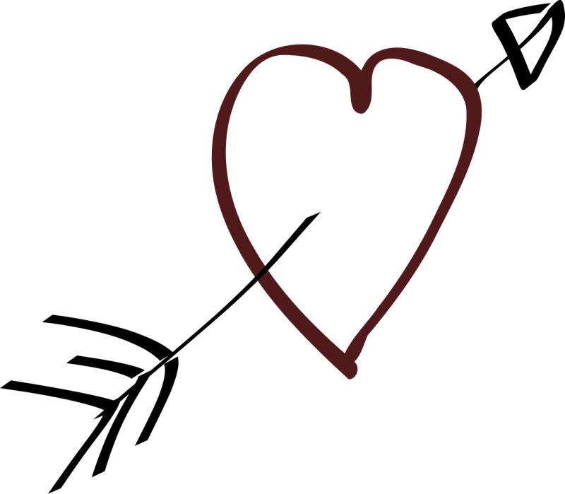 Love Heart Arrow Stickdatei – Herzen & Liebe