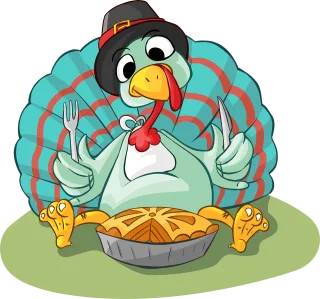 Turkey Pie Cartoon Stickdatei