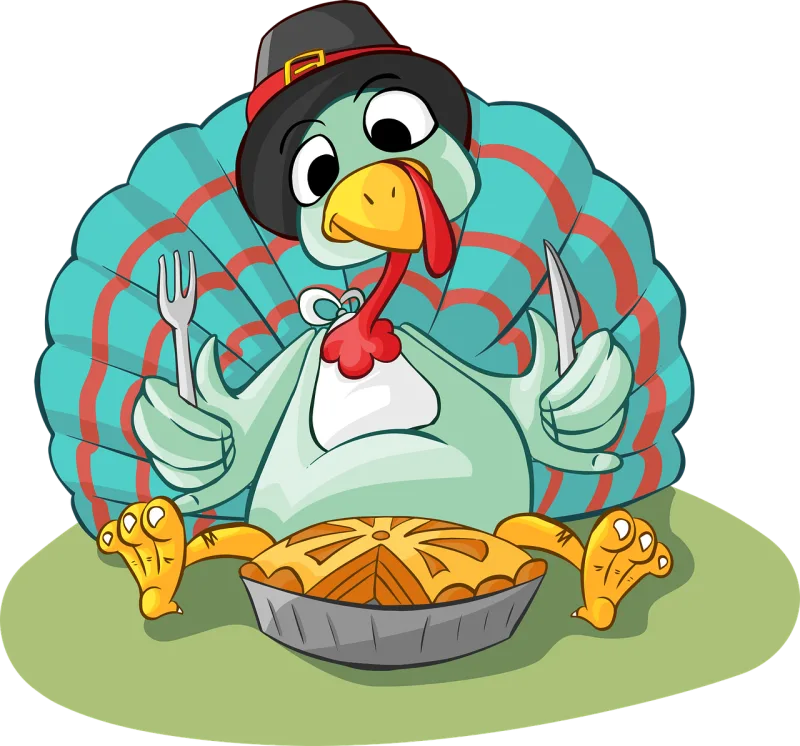 Turkey Pie Cartoon Stickdatei – Natur