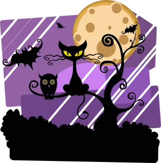 Night Halloween Moon Stickdatei