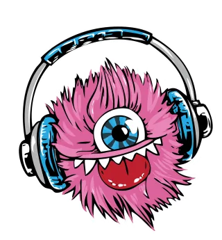 Monster Headphones Headset Stickdatei
