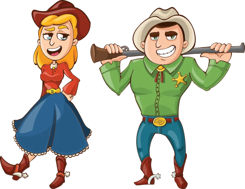 Cowboy Cowgirl Gun Stickdatei – Herzen & Liebe
