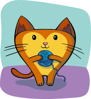 Cat Nature Yarn Stickdatei