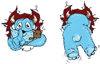 Monster Cute Shush Stickdatei