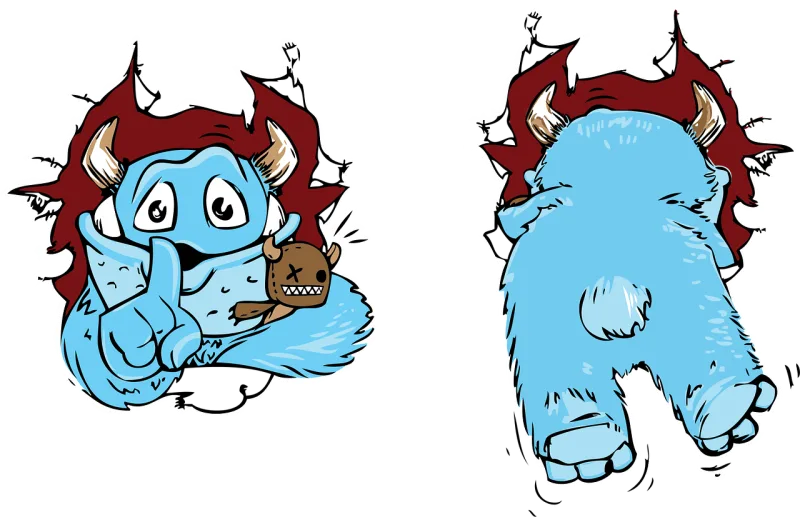 Monster Cute Shush Stickdatei – Kinder