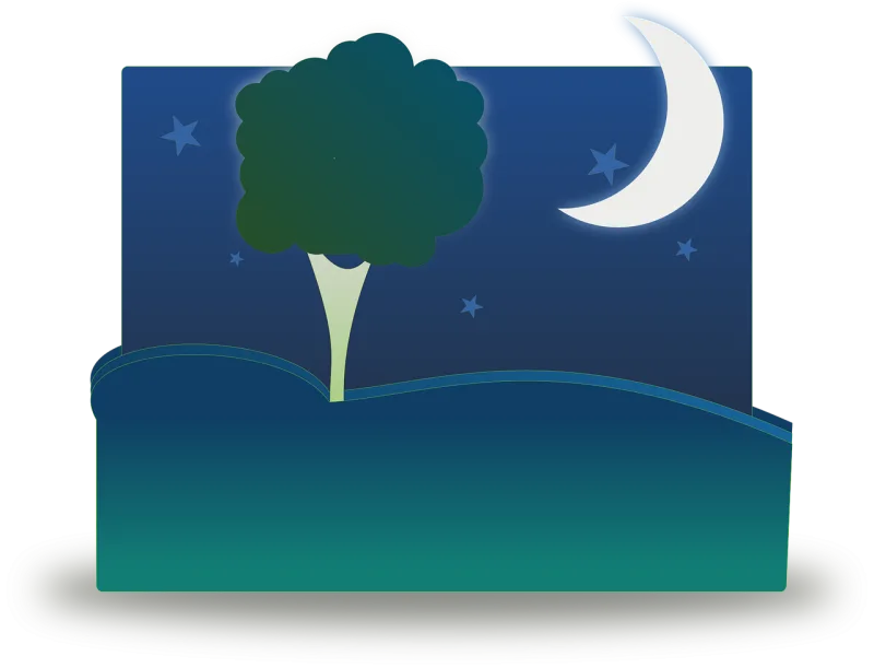Night Landscape Tree Stickdatei – Natur