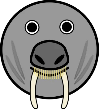 Elephant seal Seal Horns Stickdatei