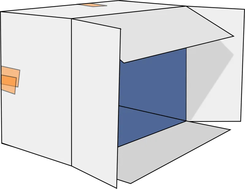 Cardboard box Open Box Stickdatei – Sport
