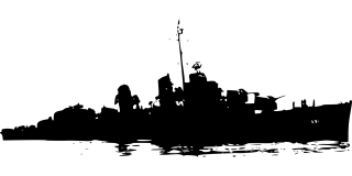 War ship Silhouette Ship Stickdatei – Fahrzeuge
