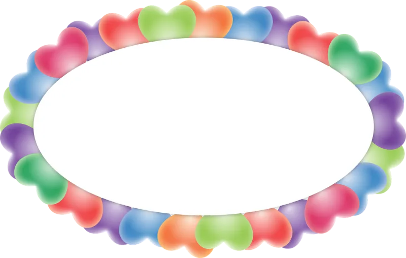 Balloon Oval Burst Stickdatei – Herzen & Liebe
