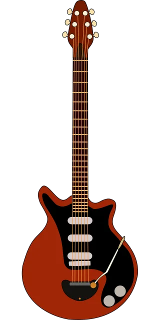 Electric guitar Music Red Stickdatei