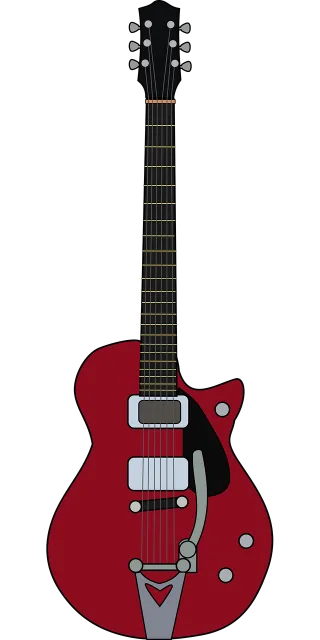 Electric guitar Music Red Stickdatei