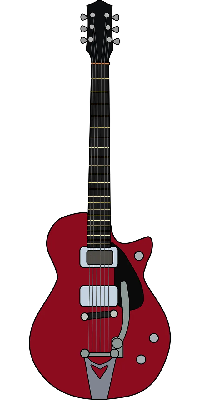 Electric guitar Music Red Stickdatei – Musik