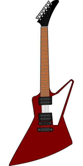 Electric guitar Music Red Stickdatei