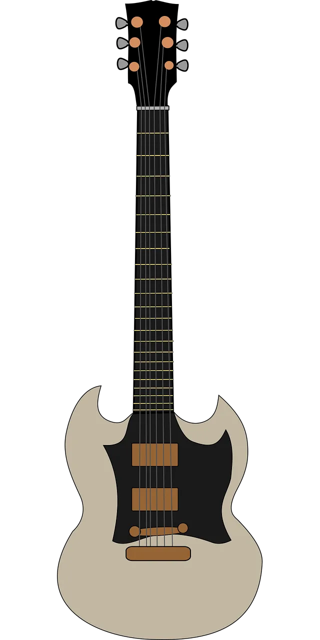 Electric guitar Music Red Stickdatei – Musik