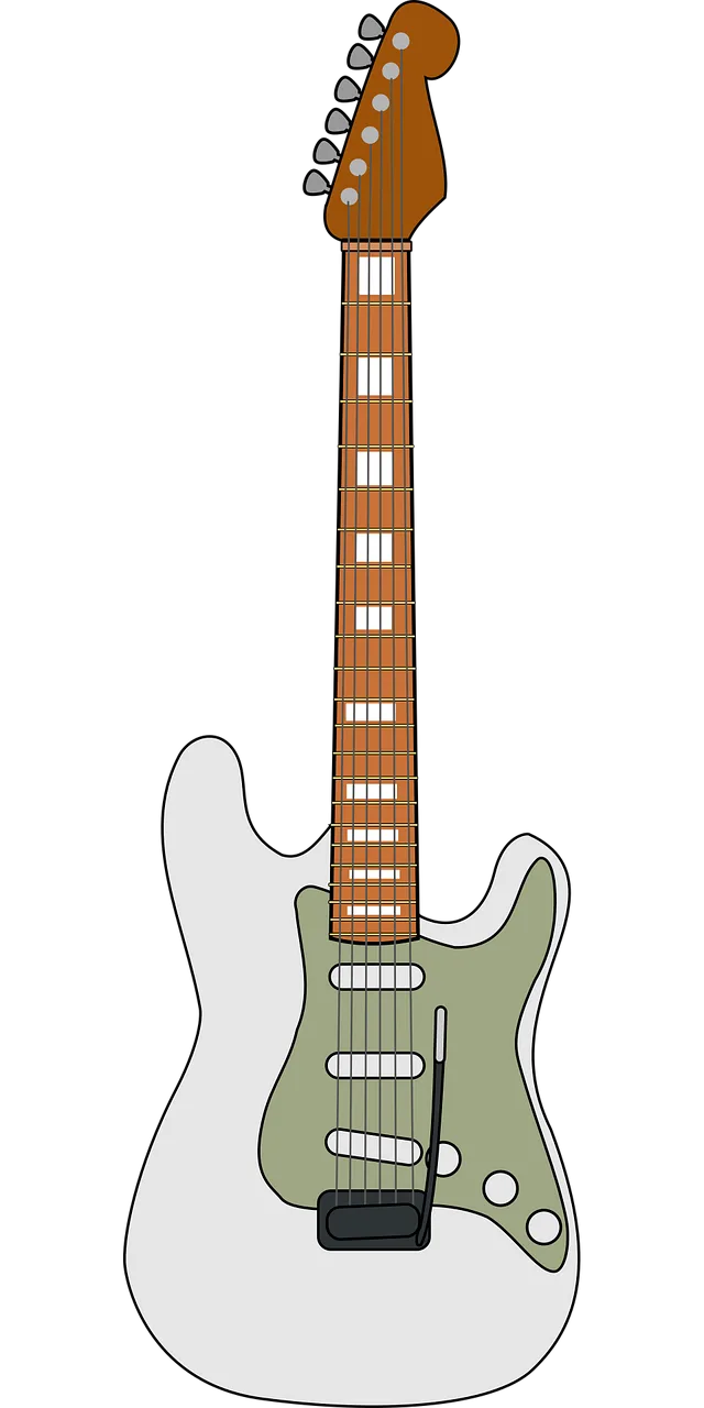 Electric guitar Music Red Stickdatei – Musik