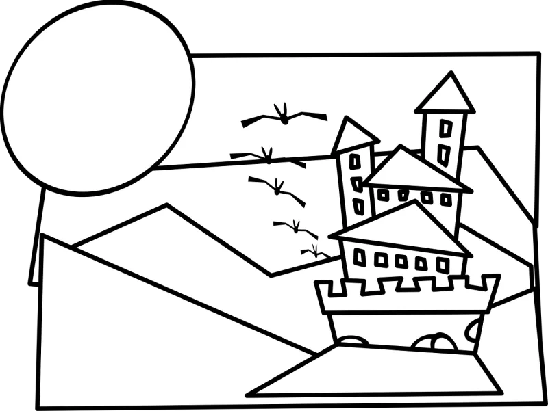 Haunted castle Castle Chateau Stickdatei – Kinder