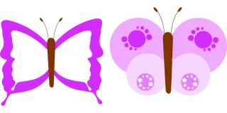 Butterfly Pink Insect Stickdatei