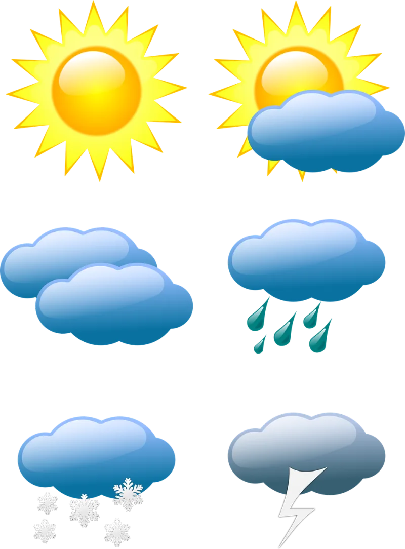 Weather forecast Weather Sun Stickdatei – Natur