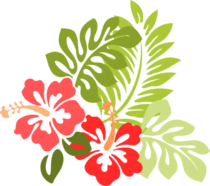 Hibiscus Flower Leaf Stickdatei – Blumen