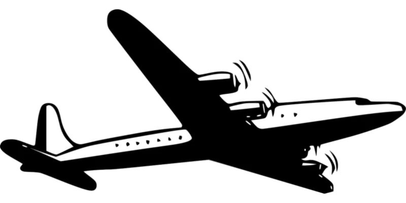 Airliner Propeller Silhouette Stickdatei – Kinder
