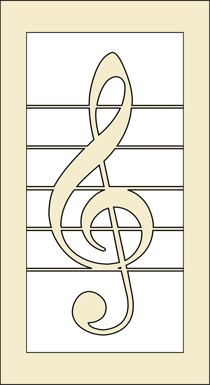 Clef Melody Music Stickdatei – Musik