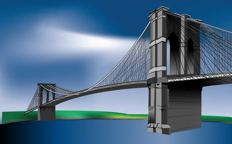Suspension bridge Brooklyn bridge Bridge Stickdatei – Natur