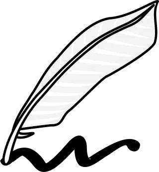 Writing Literature Feather Stickdatei
