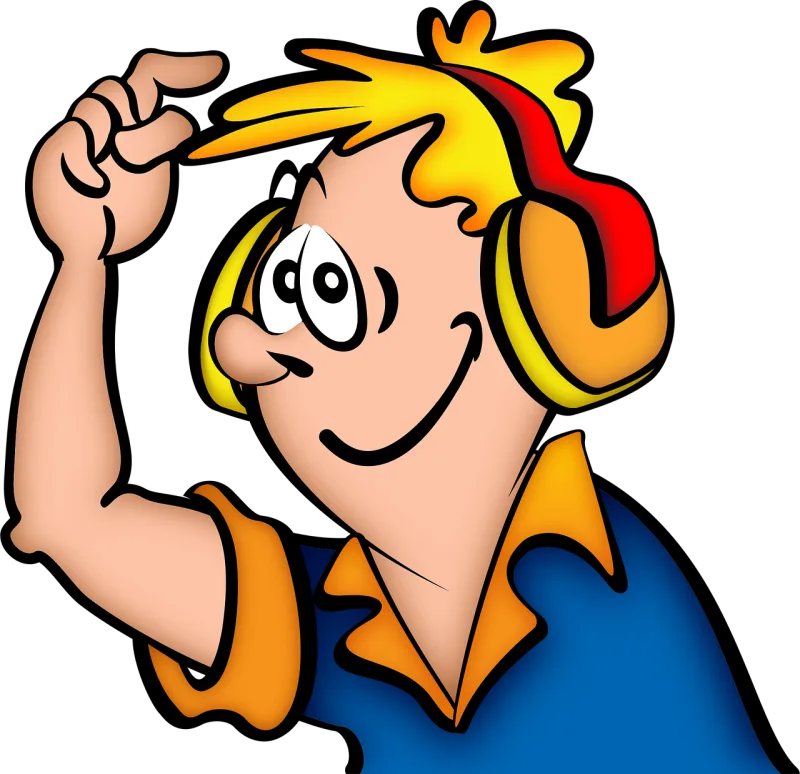 Boy Headphones Music Stickdatei – Musik