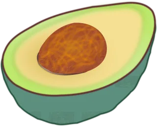 Avocado Food Cut Stickdatei