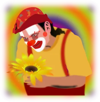 Clown Flower background Joker Stickdatei