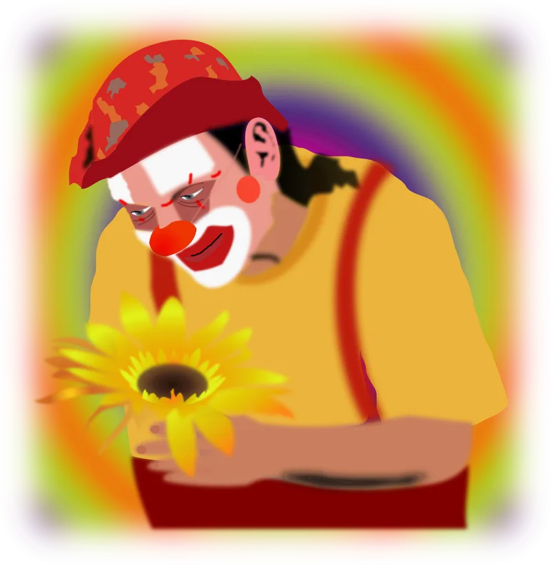 Clown Flower background Joker Stickdatei – Blumen